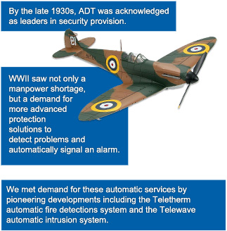 By the late 1930s, ADT was acknowledged as leaders in security provision