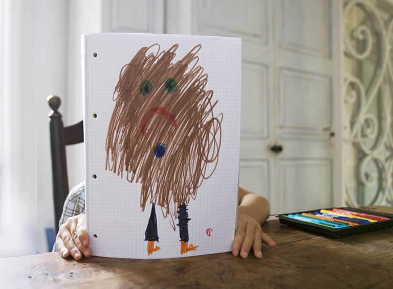 Kids drawing at home